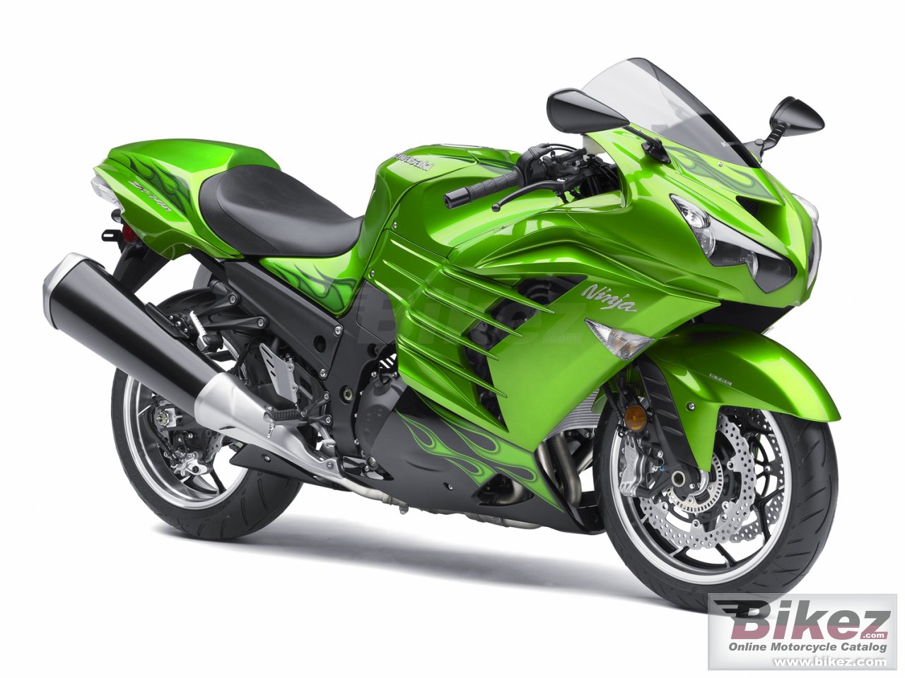 Big Kawasaki ninja zx-14r picture and wallpaper from Bikez.com